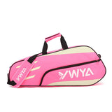 NNEDSZ Pink Lightweight and Durable Badminton Racket Bag with Multi-Compartment Storage