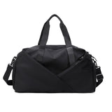 NNEDSZ Black Stylish Gym Travel Bag with Shoe Compartment, Lightweight and Durable Design