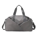 NNEDSZ Grey Stylish Gym Travel Bag with Shoe Compartment, Lightweight and Durable Design