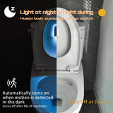 NNEDSZ 2 PCS LED Motion Sensor Toilet Night Light - 8-Color Adjustable Glow with Modern Design