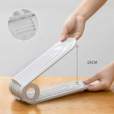 NNEDSZ 2 PCS Grey Adjustable Shoe Slot Organizer - Space-Saving Shoe Storage Solution for Closet and Shelf