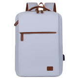 NNEDSZ Blue Minimalist USB Charging Laptop Backpack - Elegant and Spacious Travel Bag