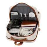 NNEDSZ Grey Minimalist USB Charging Laptop Backpack - Elegant and Spacious Travel Bag