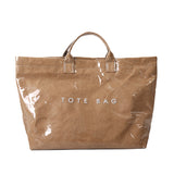NNEDSZ Khaki Trendy Waterproof Tote Bag - Lightweight and Durable Carryall