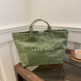 NNEDSZ Green Trendy Waterproof Tote Bag - Lightweight and Durable Carryall