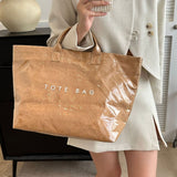 NNEDSZ Green Trendy Waterproof Tote Bag - Lightweight and Durable Carryall