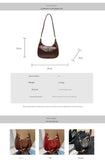 NNEDSZ Brown Vintage Faux Leather Hobo Shoulder Bag - Classic and Versatile Handbag