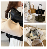 NNEDSZ Dark Brown Elegant Suede Tote Bag - Soft and Stylish Handbag for Everyday Use