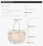 NNEDSZ Green Elegant Suede Tote Bag - Soft and Stylish Handbag for Everyday Use