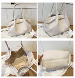 NNEDSZ Beige Elegant Suede Tote Bag - Soft and Stylish Handbag for Everyday Use
