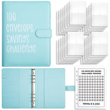 NNEDSZ Blue 100-Day Savings Challenge Cash Binder with Tracker and Refillable Notebook