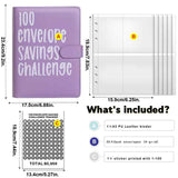 NNEDSZ Blue 100-Day Savings Challenge Cash Binder with Tracker and Refillable Notebook