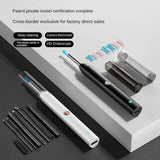 NNEDSZ Black Smart Visual Ear Cleaner with 7 Silicone Tips and Type-C Charging Cable