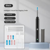 NNEDSZ White Smart Visual Ear Cleaner with 7 Silicone Tips and Type-C Charging Cable