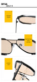 NNEDSZ Black Frame Champagne Unisex Oversized Aviator Metal Frame Sunglasses - Retro Fashion Eyewear with AC Lenses