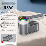 NNEDSZ Grey Portable Handheld Garment Steamer | Mini Steam Iron for Home & Dorm Use | Compact Clothes Steaming Iron