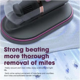 NNEDSZ Purple Portable UV Mattress Cleaner, Handheld Wireless Dust Mite Vacuum, Home UV Sterilizer for Bed, Fabric & Upholstery