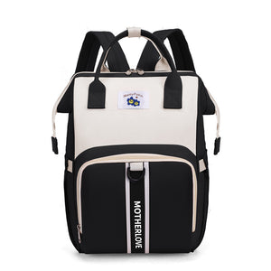 NNEDSZ Black New Large Capacity Mommy Bag – Portable and Lightweight Multi-Function Diaper Backpack, Stylish Baby and Mom Storage Bag