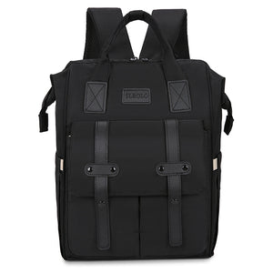 NNEDSZ Black Fashionable Multi-Function Mommy Bag – Large Capacity Diaper Tote and Backpack for Moms, Ideal for Travel and Everyday Use