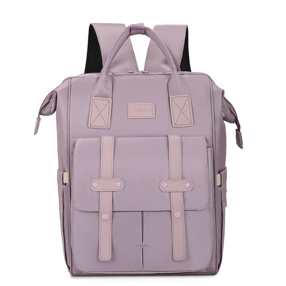 NNEDSZ Purple Fashionable Multi-Function Mommy Bag - Large Capacity Diaper Tote and Backpack for Moms, Ideal for Travel and Everyday Use