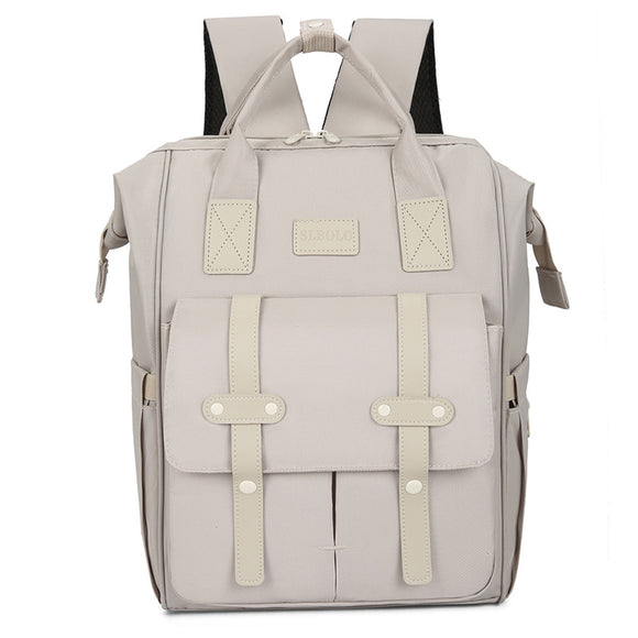 NNEDSZ White Fashionable Multi-Function Mommy Bag - Large Capacity Diaper Tote and Backpack for Moms, Ideal for Travel and Everyday Use