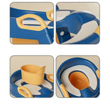 NNEDSZ Blue Children's Toilet Trainer Seat - Foldable Potty Ladder with Color Box, Easy-to-Use Toilet Seat for Kids
