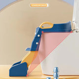 NNEDSZ Blue Children's Toilet Trainer Seat - Foldable Potty Ladder with Color Box, Easy-to-Use Toilet Seat for Kids