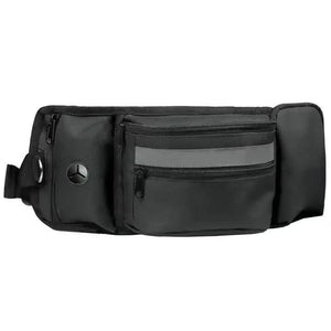 NNEDSZ Black Portable Dog Training Bag - Multi-Function Pet Snack Pouch, Waste Bag Holder, and Training Waist Bag for Dog Walking and Outdoor Adventures