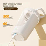 NNEDSZ White USB Rechargeable Automatic Stirring Cup - Leak-Proof, Temperature Resistant, and Shockproof Electric Coffee and Protein Mixer