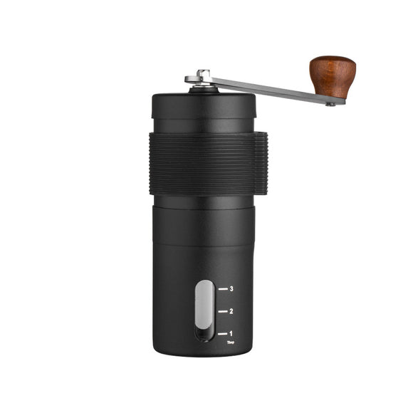 NNEDSZ Black Portable Stainless Steel Coffee Grinder - Manual Hand-Cranked Coffee Mill, Heavy-Duty Burr Grinder for Fresh Coffee Beans