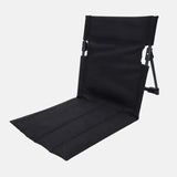 NNEDSZ Black Outdoor Folding Lawn Chair with Backrest – Lightweight, Portable Camping Chair, Beach & Park Recliner, Easy-to-Carry for Relaxing Outdoors