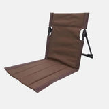NNEDSZ Brown Outdoor Folding Lawn Chair with Backrest - Lightweight, Portable Camping Chair, Beach & Park Recliner, Easy-to-Carry for Relaxing Outdoors
