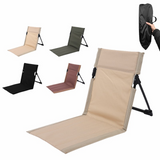NNEDSZ Brown Outdoor Folding Lawn Chair with Backrest - Lightweight, Portable Camping Chair, Beach & Park Recliner, Easy-to-Carry for Relaxing Outdoors