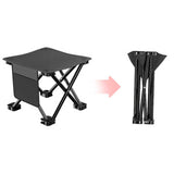 NNEDSZ 33*32cm White Outdoor Folding Stool - Lightweight Portable Picnic Chair, Fishing Chair, Camping Seat, and Collapsible Bench for Outdoor Activities