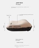 NNEDSZ Black Automatic Inflatable 3D Outdoor Sponge Pillow - Portable Camping Travel Neck Cushion, Comfortable Air Mattress for Tent, Versatile Nap Pillow