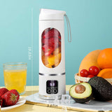 NNEDSZ White Portable Rechargeable Juicer Cup - New Model Multifunctional Small Juice Blender for Students and Home Use