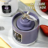 NNEDSZ White Portable Rechargeable Juicer Cup - New Model Multifunctional Small Juice Blender for Students and Home Use