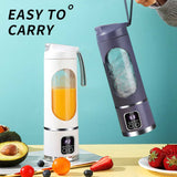 NNEDSZ White Portable Rechargeable Juicer Cup - New Model Multifunctional Small Juice Blender for Students and Home Use
