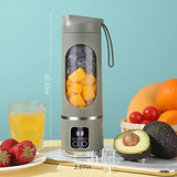 NNEDSZ Green Portable Rechargeable Juicer Cup - New Model Multifunctional Small Juice Blender for Students and Home Use