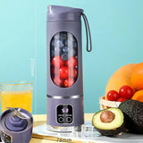 NNEDSZ Purple Portable Rechargeable Juicer Cup - New Model Multifunctional Small Juice Blender for Students and Home Use