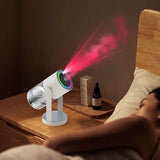 NNEDSZ White Starry Sky Projection Humidifier – USB Ultrasonic Car and Home Air Humidifier, Mist Diffuser for Hydration