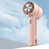 NNEDSZ Pink Outdoor Handheld Cooling Fan - Mini Macaron Portable Desk Fan with Carabiner, Ideal for Home, Travel, and Hiking