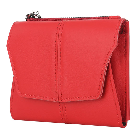 NNEDSZ Red Genuine Leather Women's Wallet - Multifunctional Coin & Card Holder, Fashionable Card Box in Top-Grade Cowhide