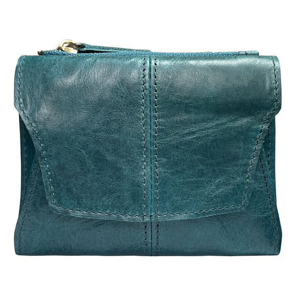 NNEDSZ Ocean Blue Genuine Leather Women's Wallet - Multifunctional Coin & Card Holder, Fashionable Card Box in Top-Grade Cowhide