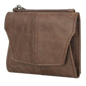 NNEDSZ Brown Genuine Leather Women's Wallet -C Multifunctional Coin & Card Holder, Fashionable Card Box in Top-Grade Cowhide