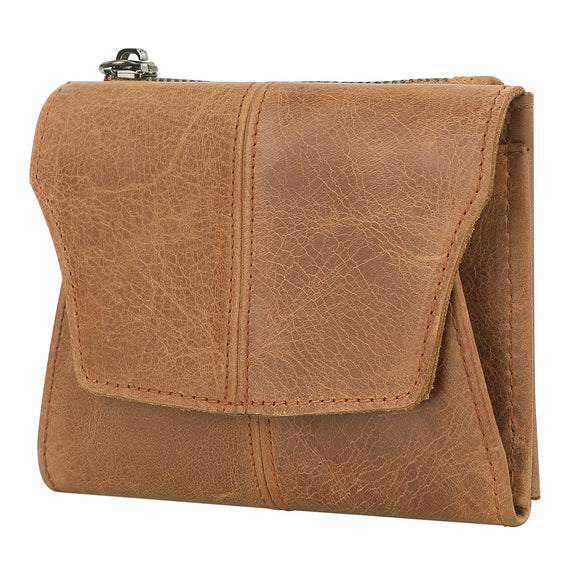NNEDSZ Light Brown Genuine Leather Women's Wallet - Multifunctional Coin & Card Holder, Fashionable Card Box in Top-Grade Cowhide