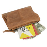 NNEDSZ Light Brown Genuine Leather Women's Wallet - Multifunctional Coin & Card Holder, Fashionable Card Box in Top-Grade Cowhide