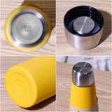 NNEDSZ Yellow Red Gradient High-Quality Gradient Color Insulated Water Bottle – 304 Stainless Steel Vacuum Cup, Large Capacity, Portable Sports Bottle