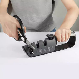 NNEDSZ Adjustable Multi-Functional Knife Sharpener with Angle Control for Kitchen Tools, Scissors, and Blades