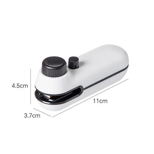 NNEDSZ White Portable Mini Food Vacuum Sealer - Convenient Household Snack Bag Sealing Machine